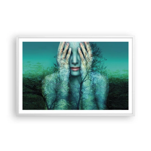 Poszter fekete keretben - Kékbe merítve - 91x61 cm