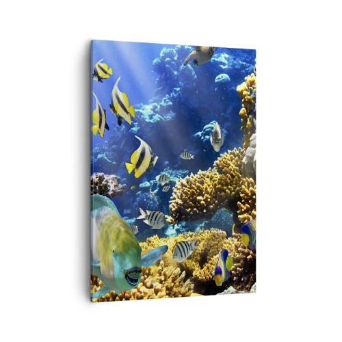 Vászonkép - Nagy forgalom a nyaraló ösvényen - 50x70 cm