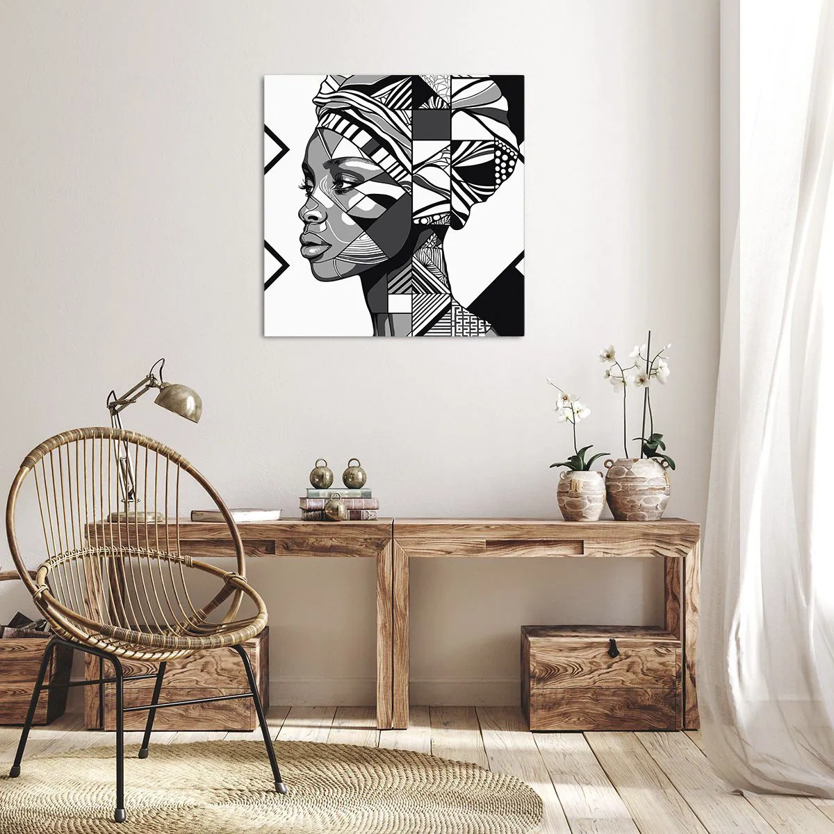 Vászonkép - Etnikai portré - 70x70 cm