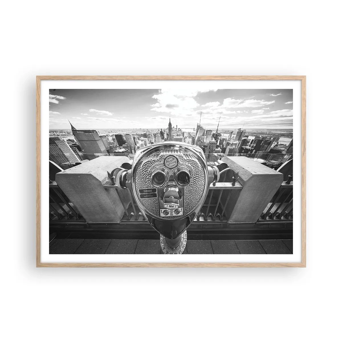 Poszter világos tölgy keretben - A városok városa - 100x70 cm