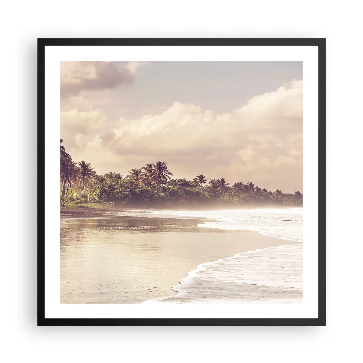 Poszter fehér keretben - A hullámok simogatása - 60x60 cm