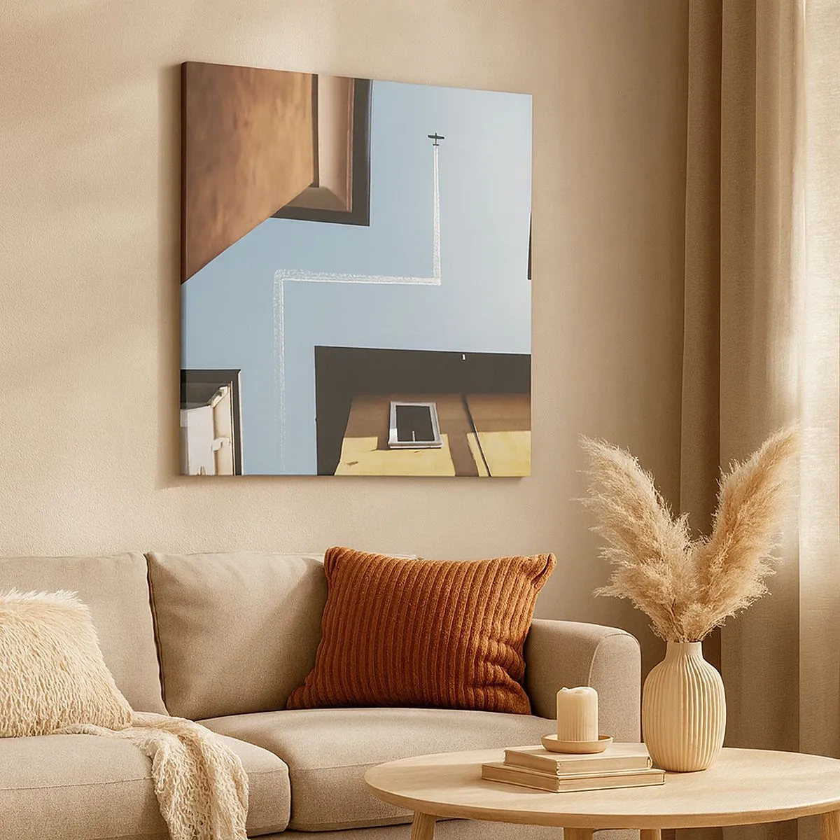 Vászonkép - A városi labirintus felett - 30x30 cm