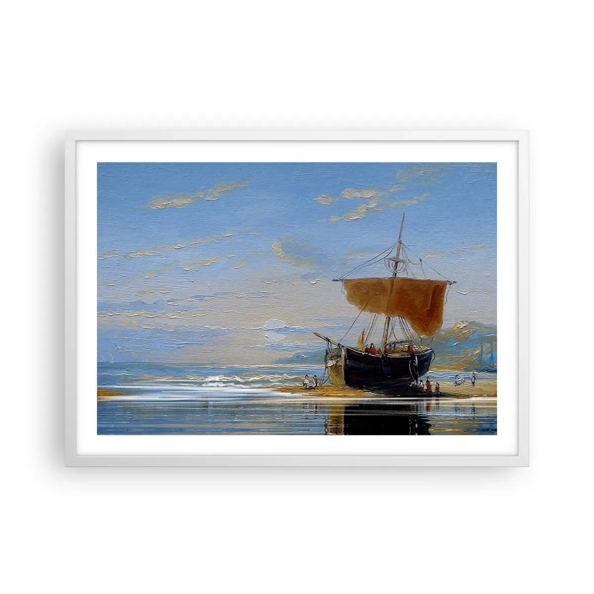 Poszter fekete keretben - Víz, föld, levegő - 70x50 cm