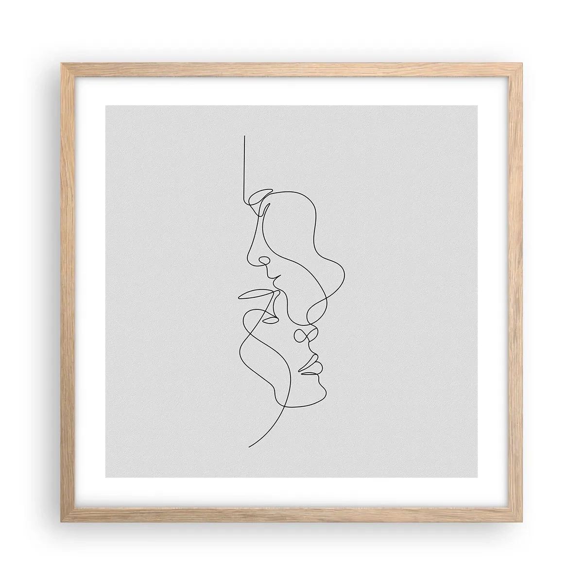 Poszter világos tölgy keretben - Gyászos sóvárgás - 50x50 cm