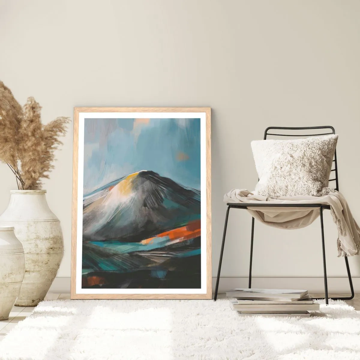 Poszter világos tölgy keretben - Nyers és gyönyörű - 70x100 cm