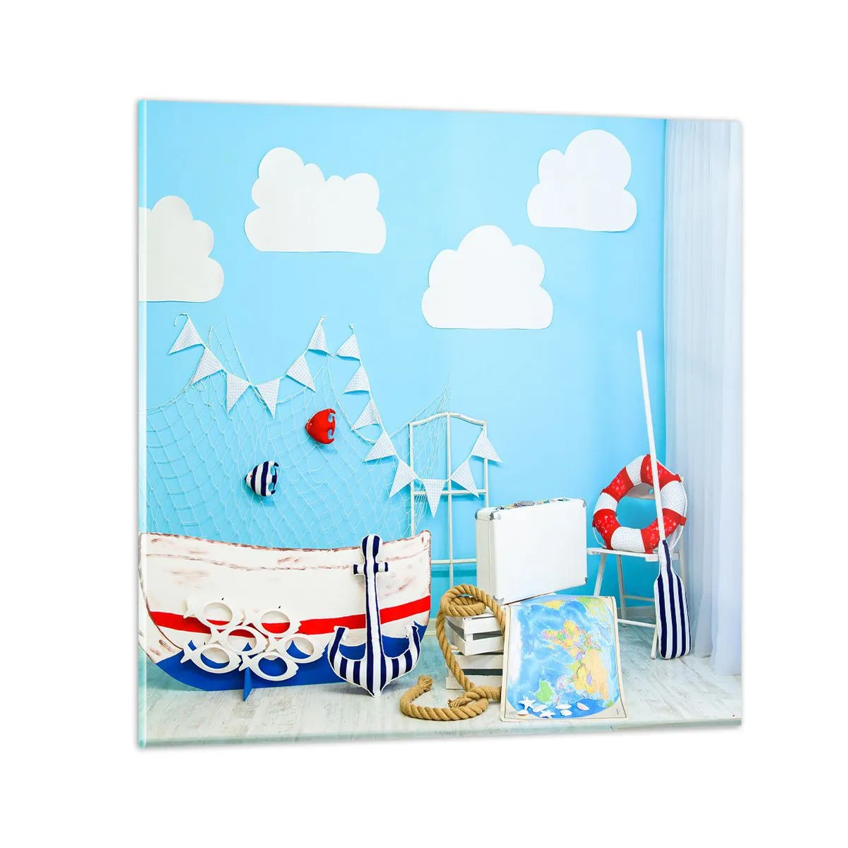 Üveg kép - A gyerek kalandvágya - 30x30 cm