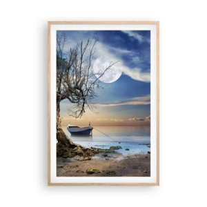 Poszter világos tölgy keretben - Ez a vég vagy a kezdet? - 61x91 cm