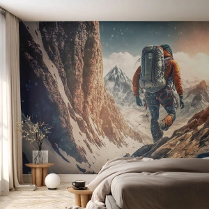 Öntapadós Fotótapéta Deluxe Sticker - Magányos harcos - Alpok, Mászó, Hegyek - 400x280 cm