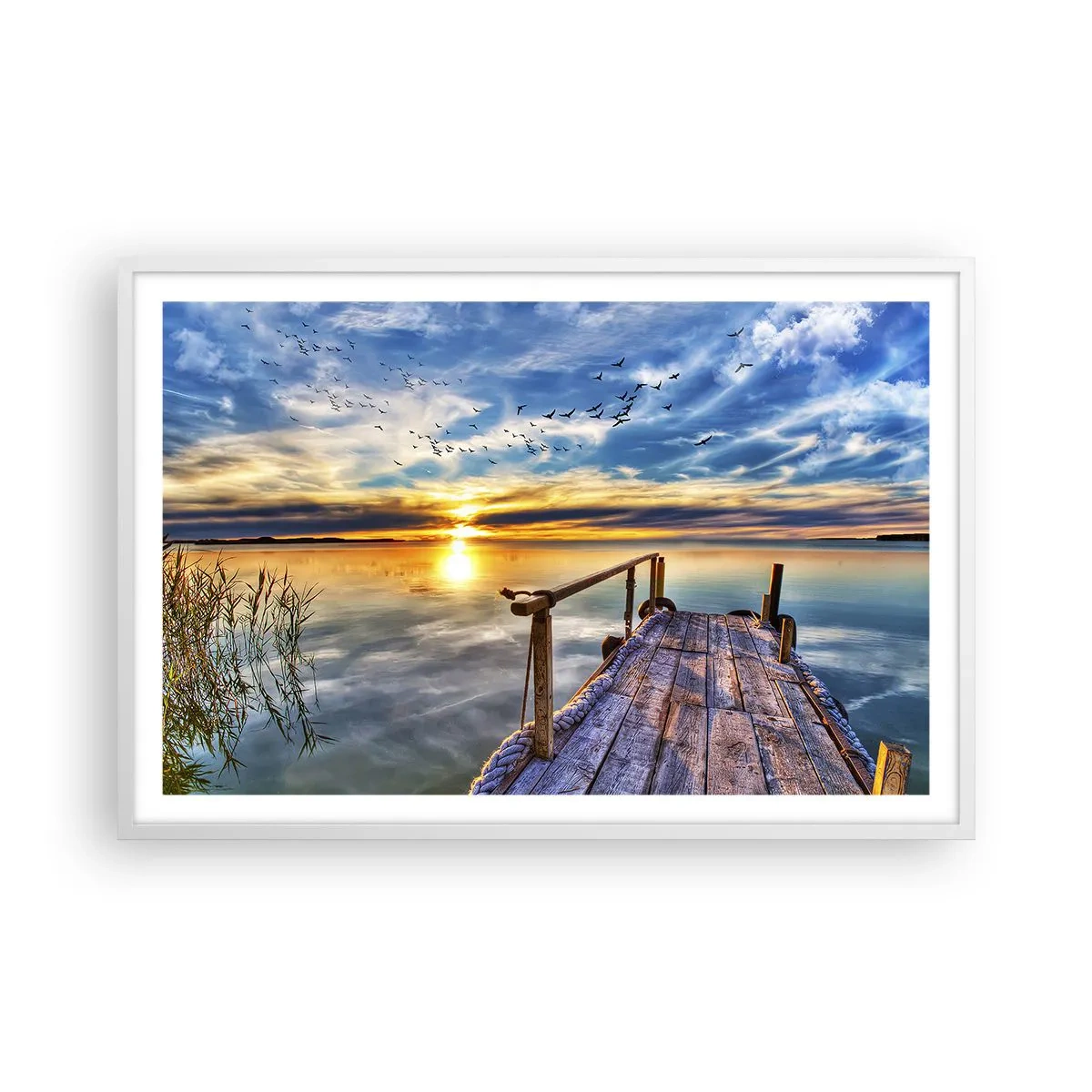 Poszter fekete keretben - Megnyugszik a szél - 91x61 cm