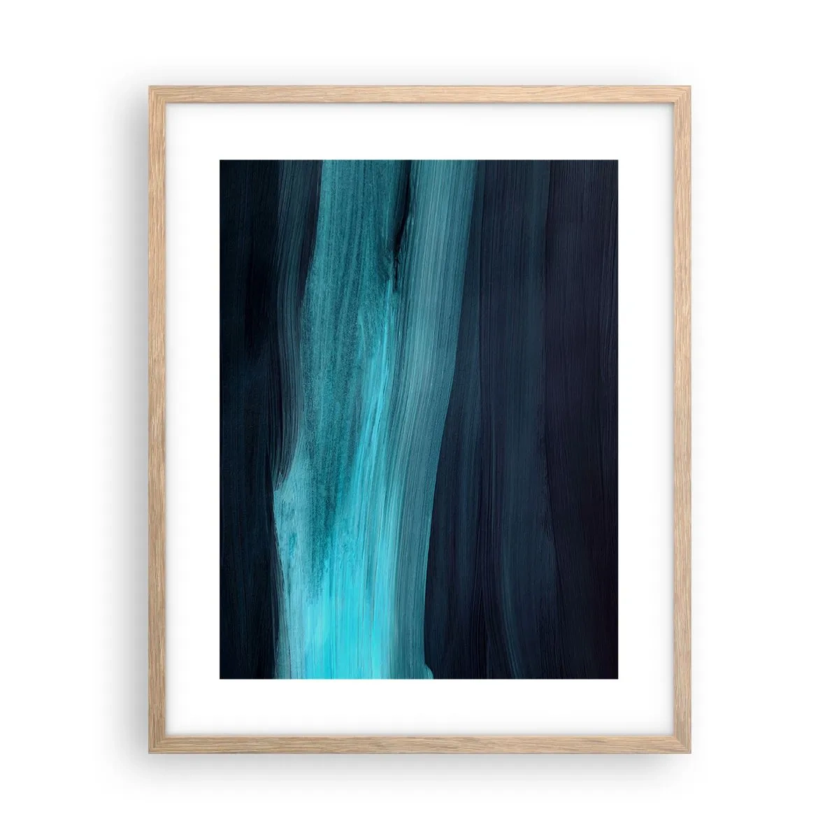 Poszter világos tölgy keretben - Ússz az árral - 40x50 cm