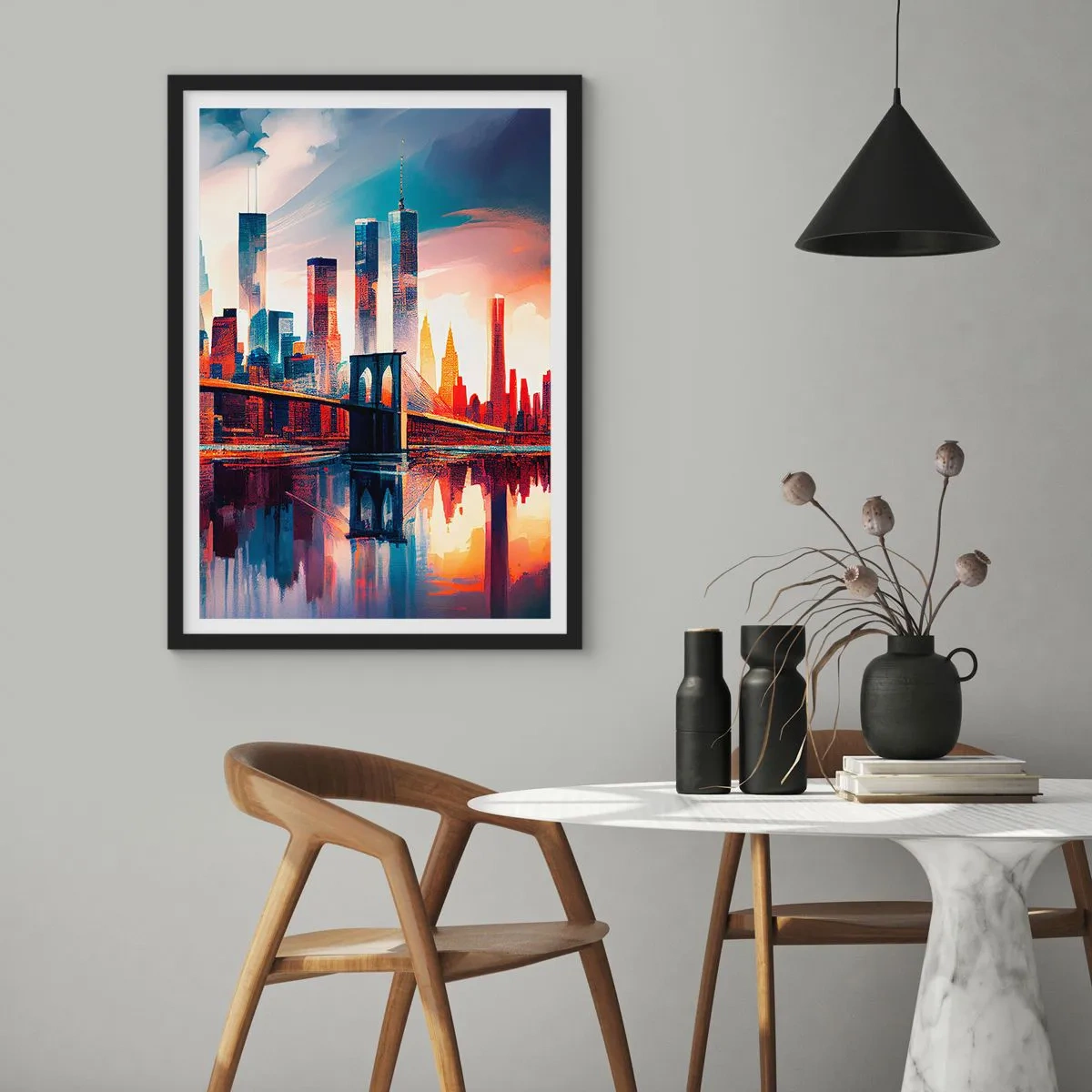 Poszter fehér keretben - Fenomenális New York - 70x100 cm