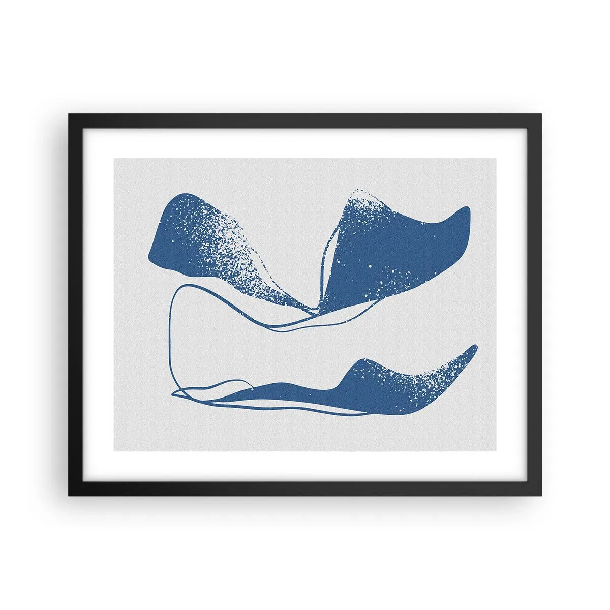 Poszter fehér keretben - Szárnyas absztrakció - 50x40 cm