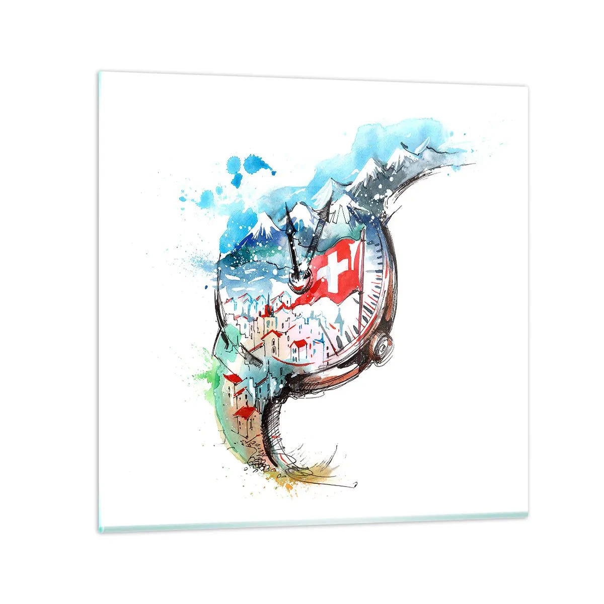 Üveg kép - Svájci szellemiség - 40x40 cm