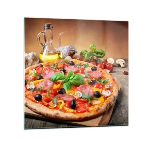 Üveg kép - Igazi olasz ízzel - 50x50 cm