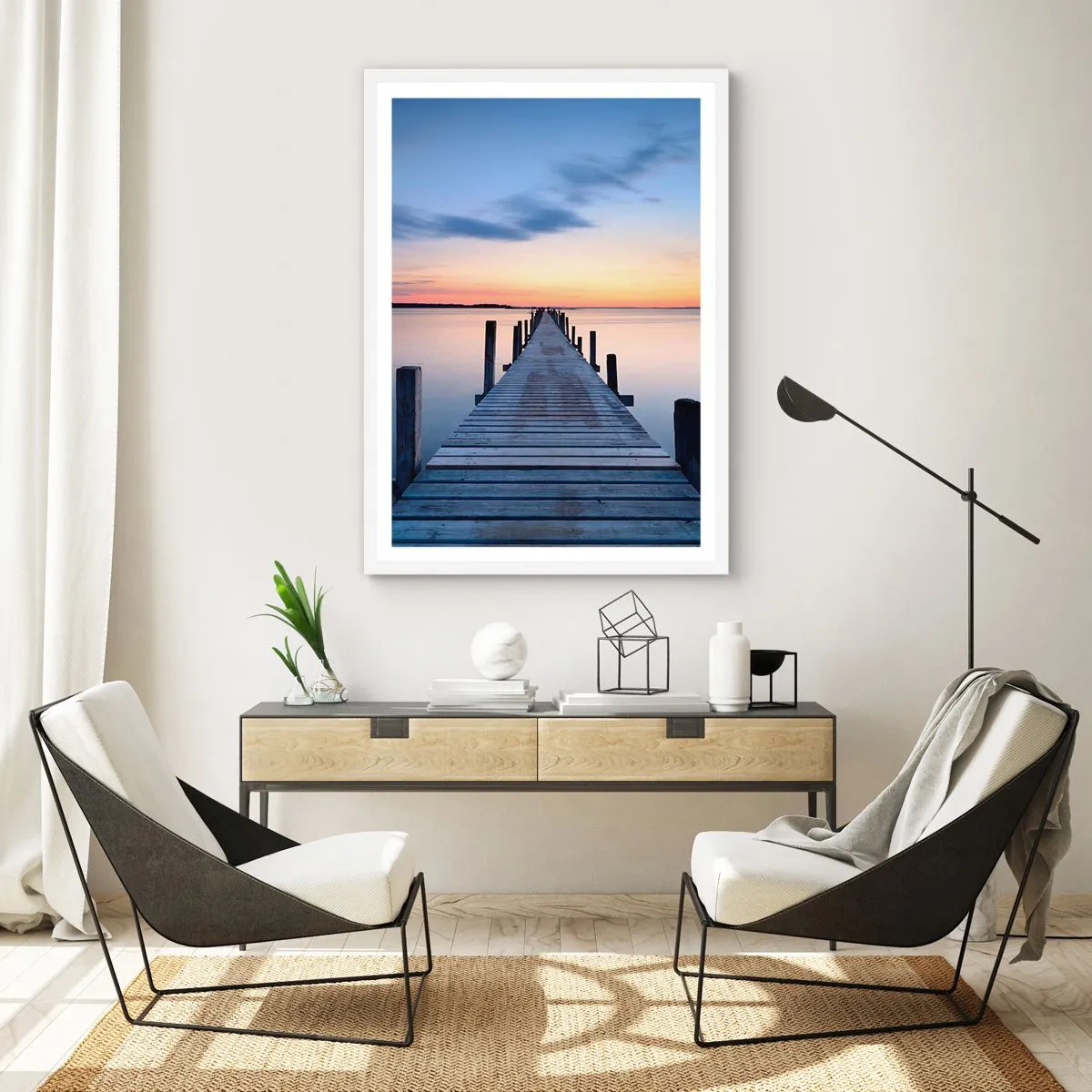 Poszter fekete keretben - A derűs szürkület nyugalma - 70x100 cm