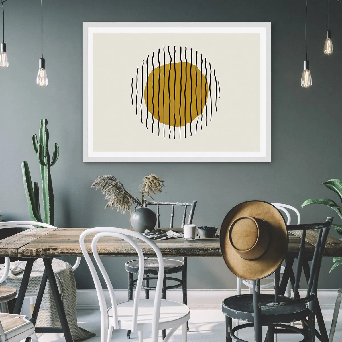 Poszter fekete keretben - A hőtől remegő absztrakció - 70x50 cm