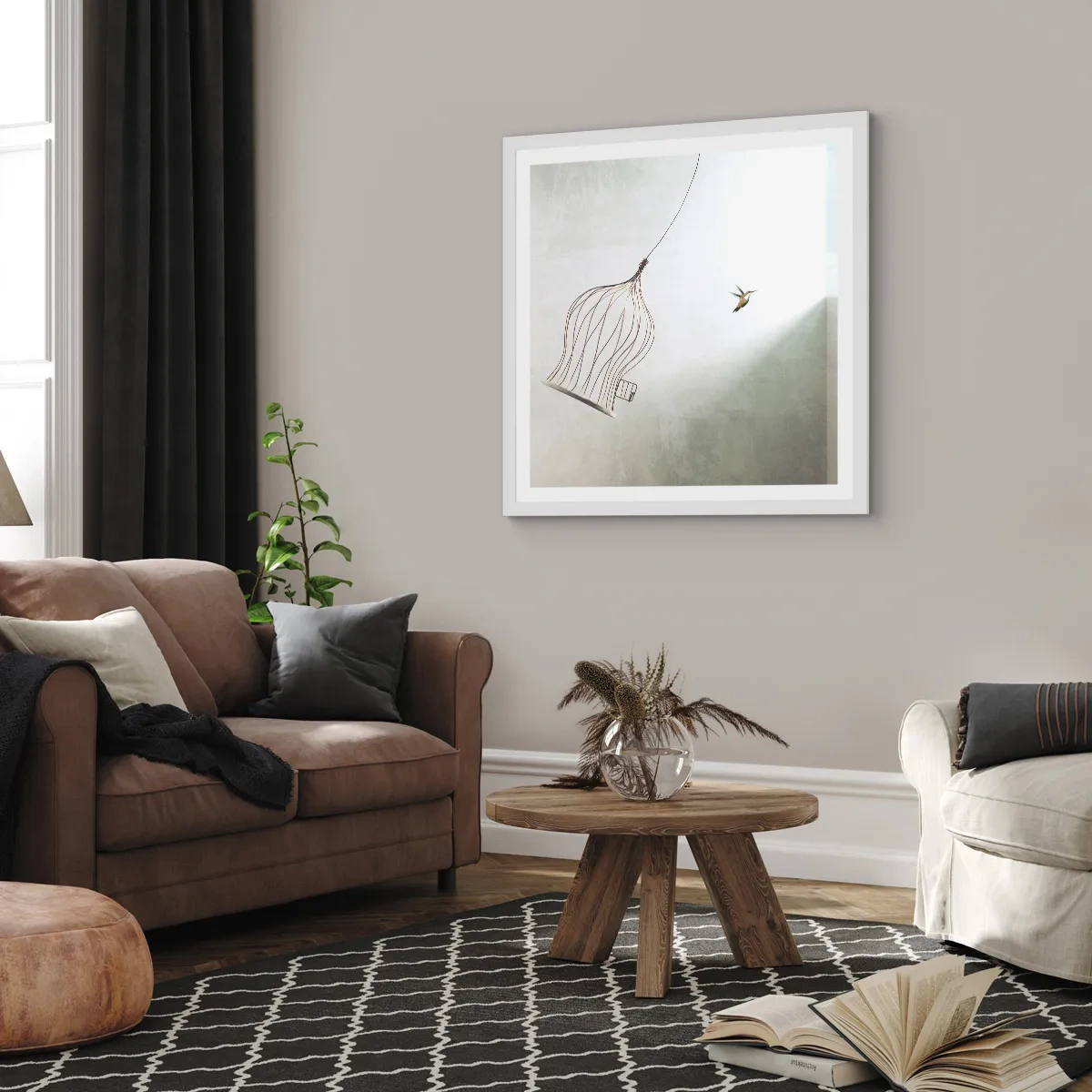 Poszter fekete keretben - Az elememen - 30x30 cm