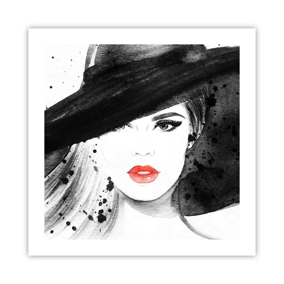 Poszter - Hölgy a feketében - 50x50 cm