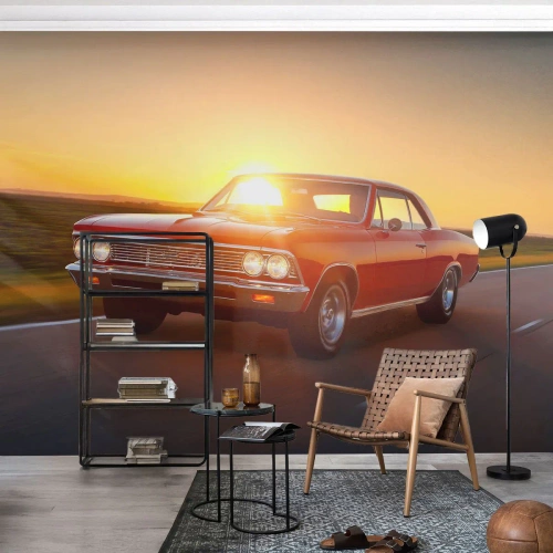 Öntapadós Fotótapéta Deluxe Sticker - A vágy piros színű - Autó, Utazás, Szüret - 200x140 cm