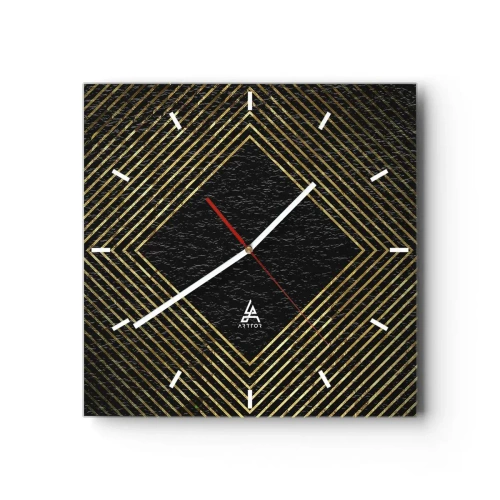Falióra, Óra - Geometria glamour stílusban - 30x30 cm