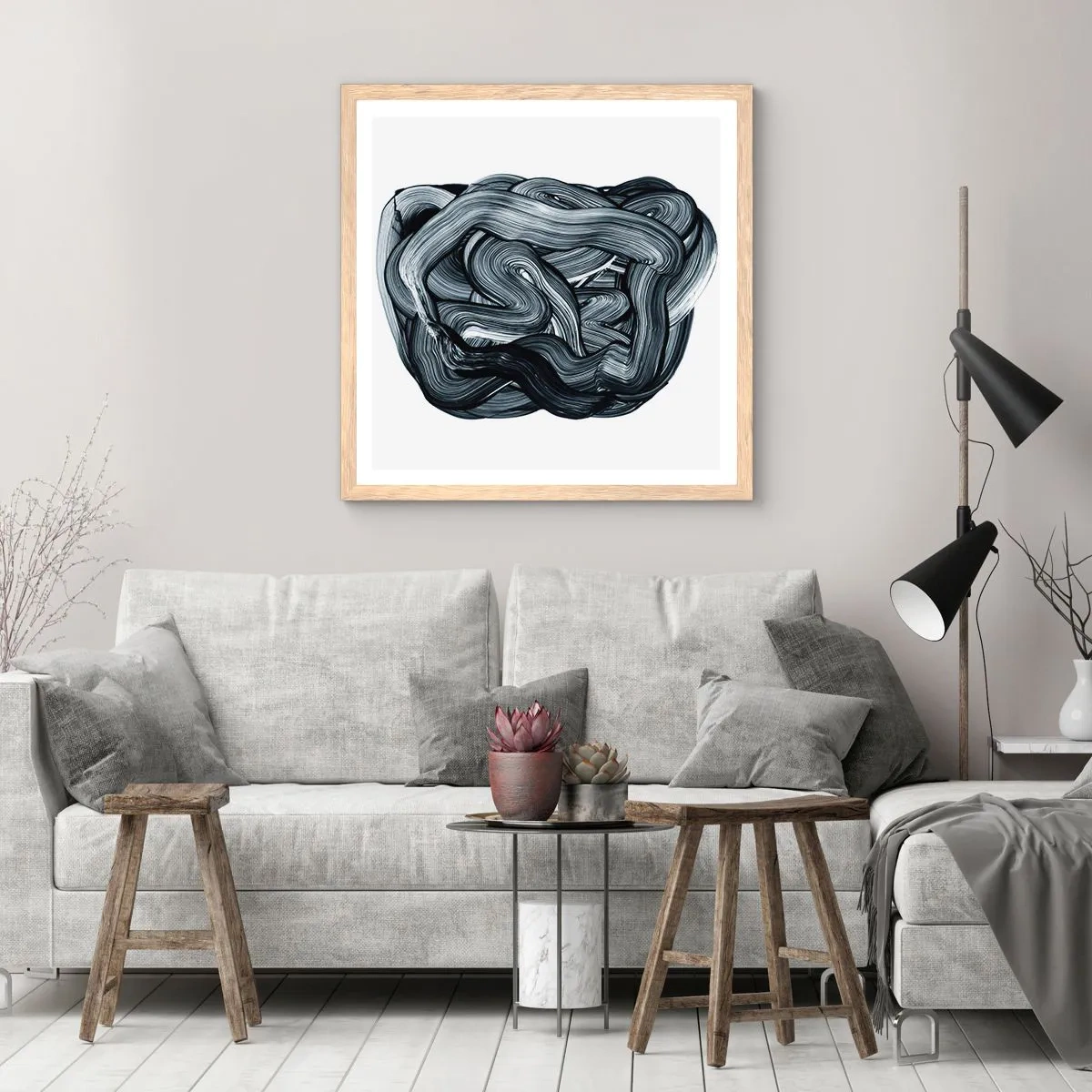 Poszter világos tölgy keretben - Ez nem olyan egyszerű - 60x60 cm