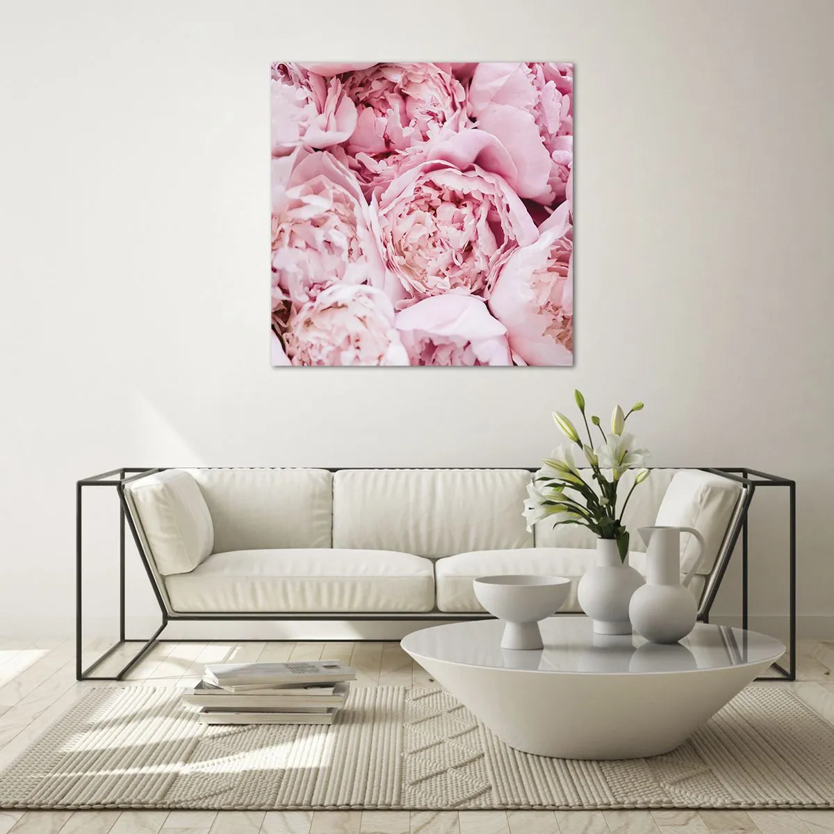 Üveg kép - Átölelve és illatos - 70x70 cm