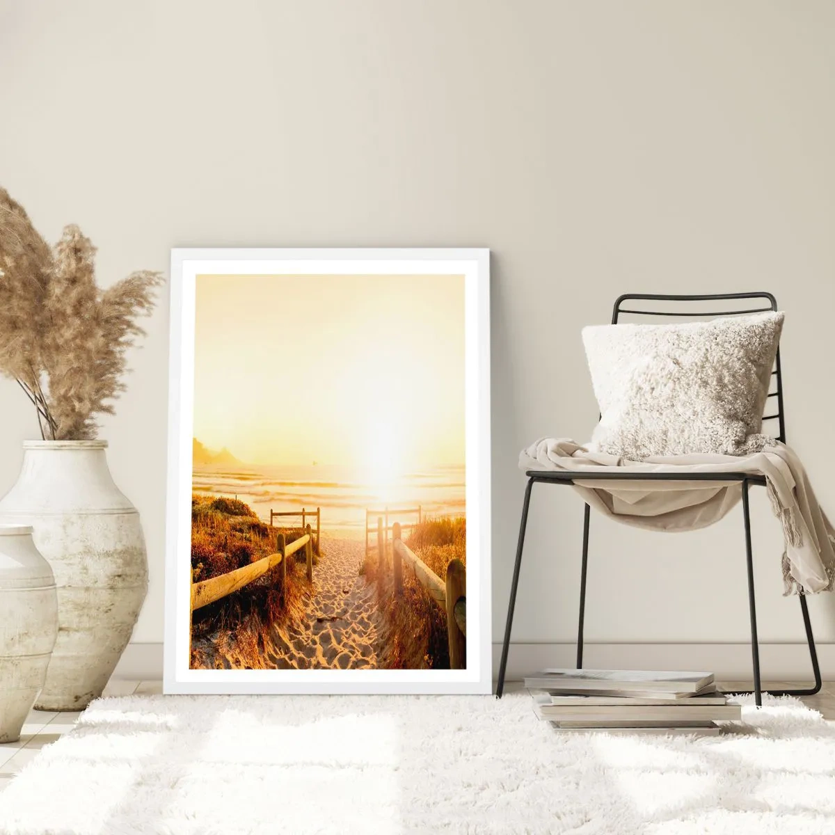 Poszter fekete keretben - A dűnén túl, a nap felé - 70x100 cm