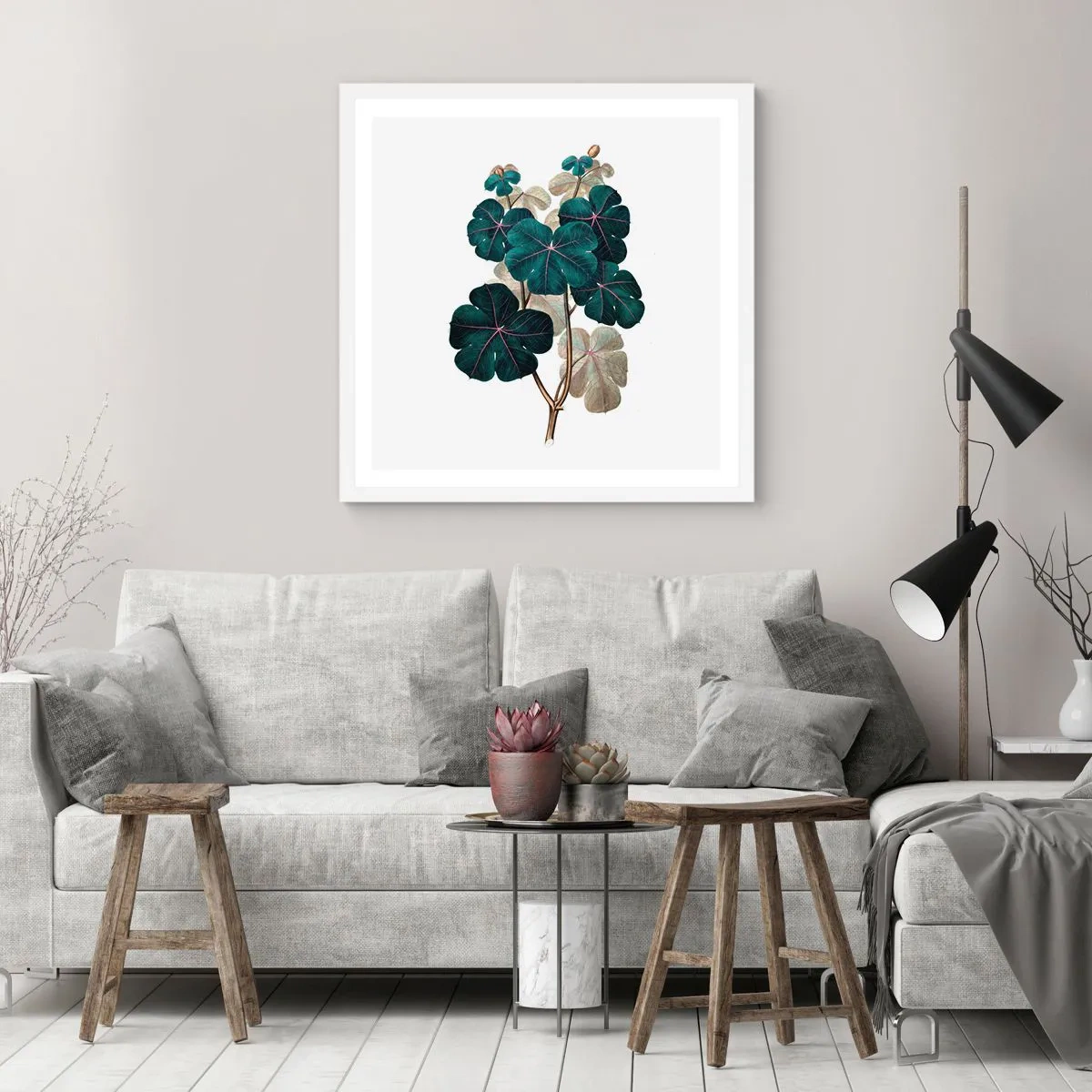 Poszter fekete keretben - Egy régi herbáriumból - 30x30 cm