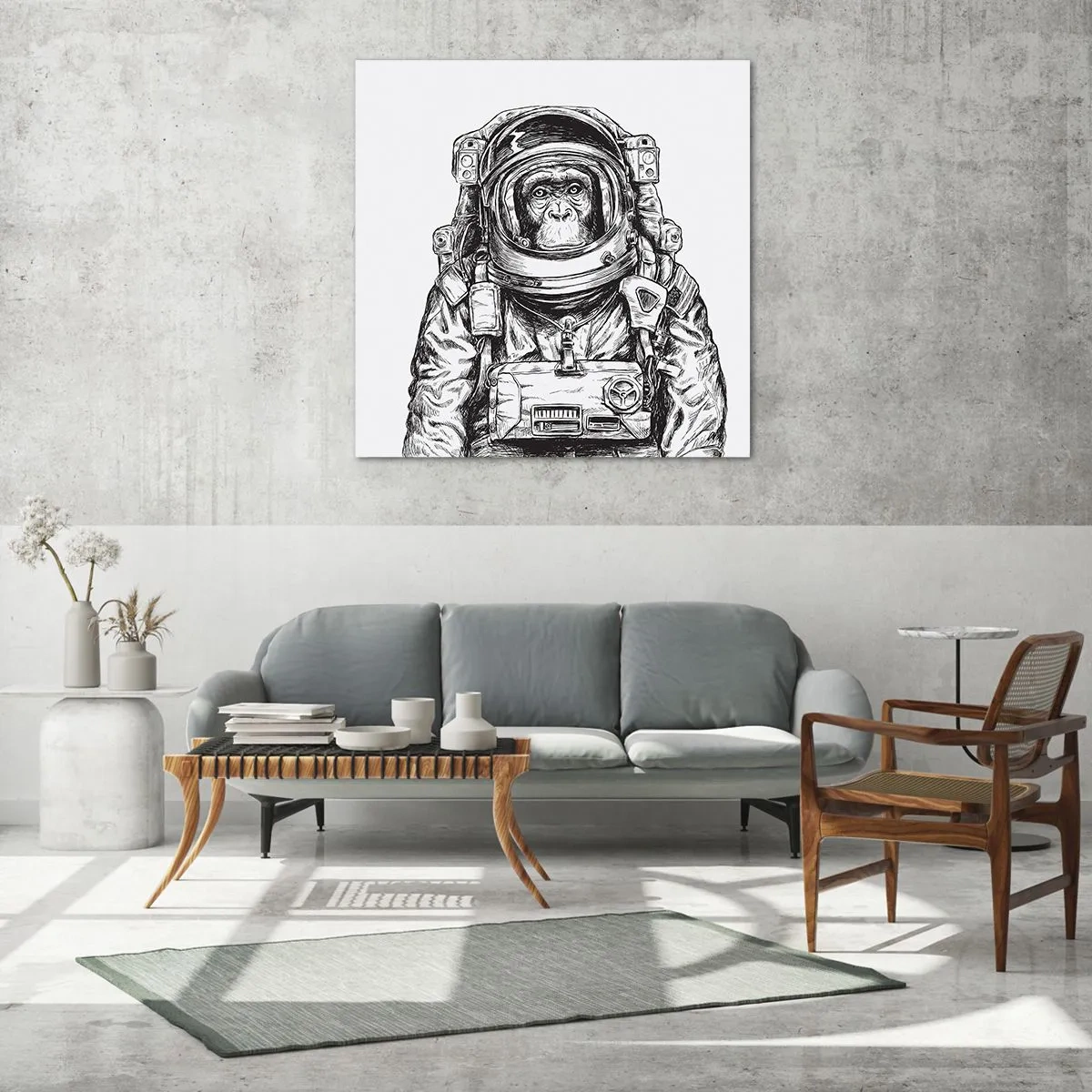 Üveg kép - Alternatív evolúció - 60x60 cm