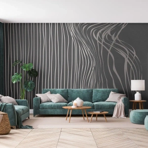Fotótapéta Standard Eco - Ritmus és akcentus - Absztrakció, Darab, Fekete és fehér - 200x140 cm