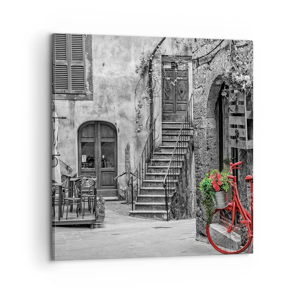 Vászonkép - Toszkán sikátor - 60x60 cm