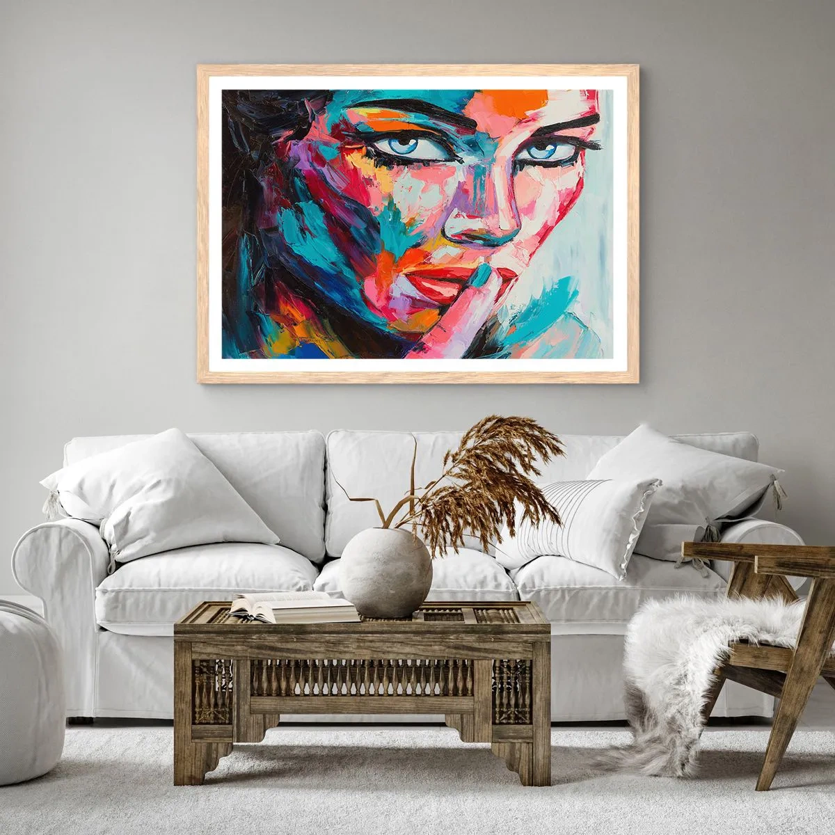 Poszter világos tölgy keretben - Az első titkunk - 40x30 cm