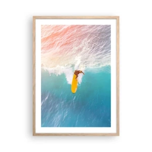 Poszter világos tölgy keretben - Az óceánlovas - 50x70 cm