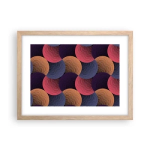 Poszter világos tölgy keretben - Körkörös ritmusban - 40x30 cm