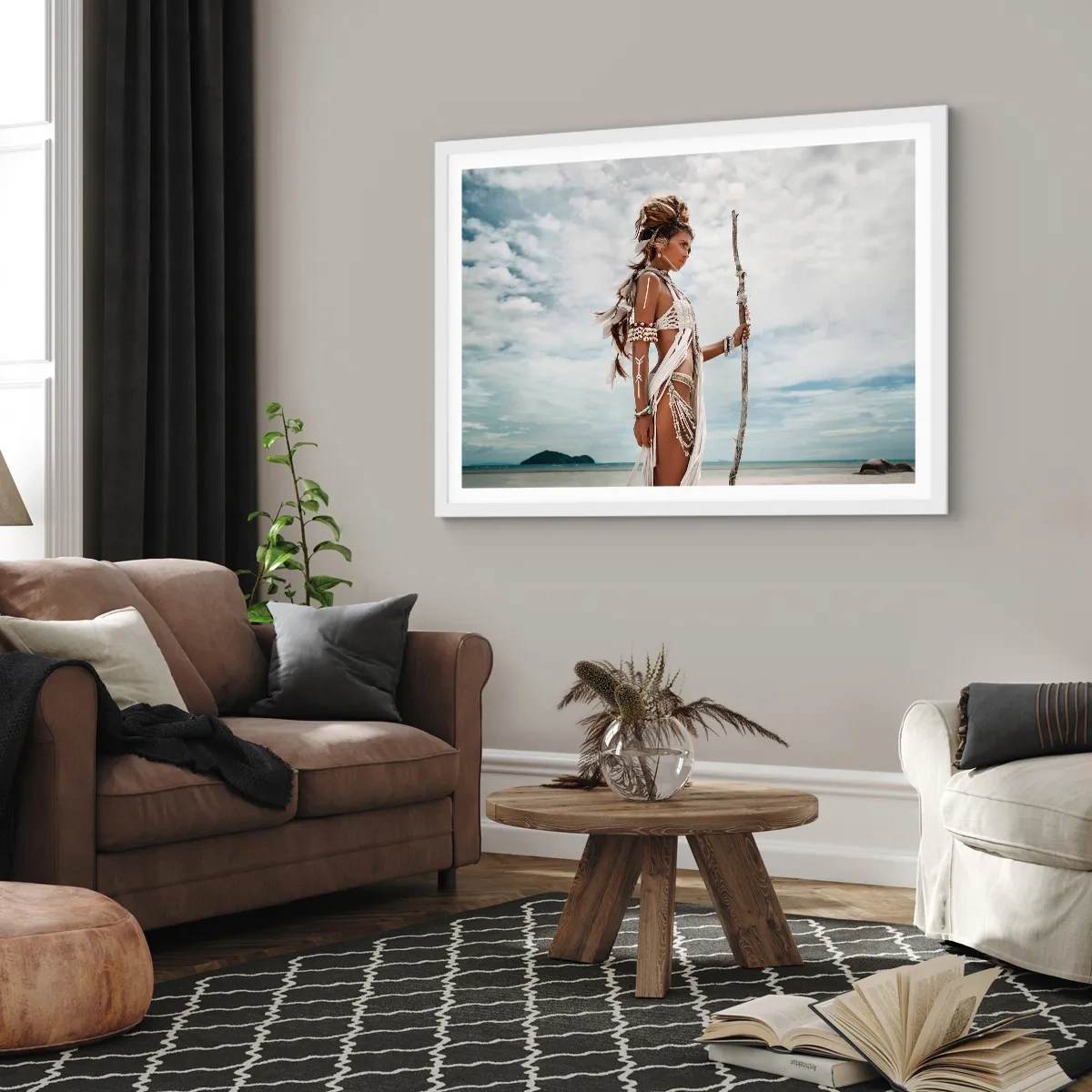 Poszter fekete keretben - A trópusok királynője - 100x70 cm