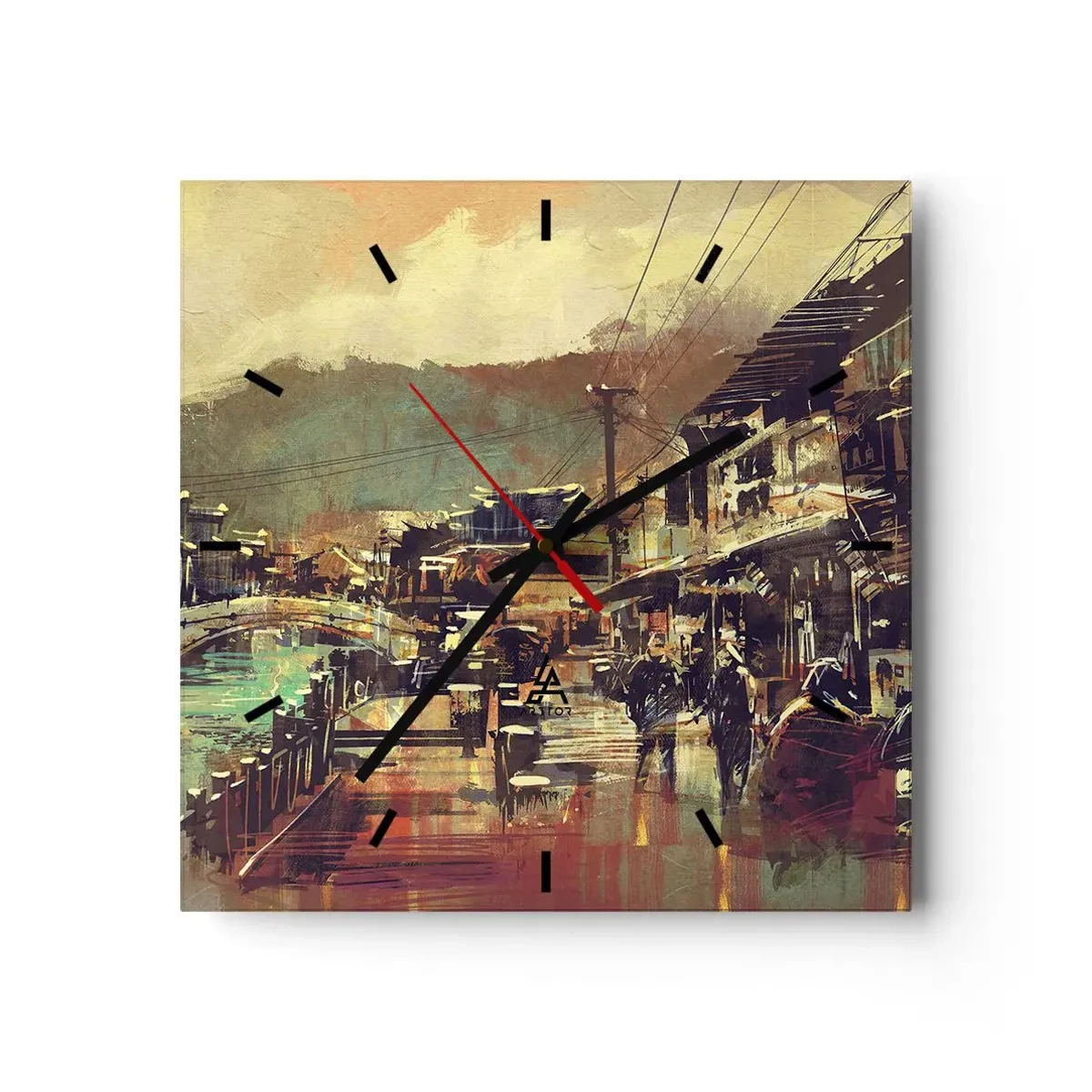 Falióra, Óra - Az élet, mint a szürke gazdagság - 40x40 cm