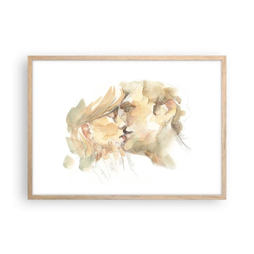 Poszter világos tölgy keretben - Meglelt másik fél? - 70x50 cm