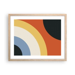 Poszter világos tölgy keretben - Magam felé - 50x40 cm