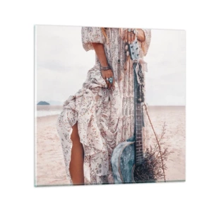 Üveg kép - Hippik az úton - 60x60 cm