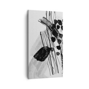 Vászonkép - Fekete-fehér organikus absztrakció - 45x80 cm