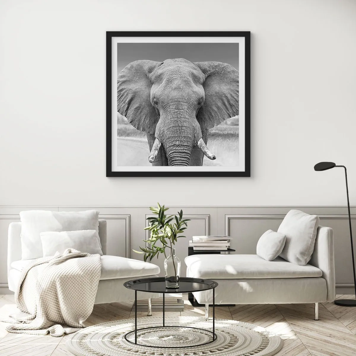 Poszter fehér keretben - Üdv a világomban - 40x40 cm