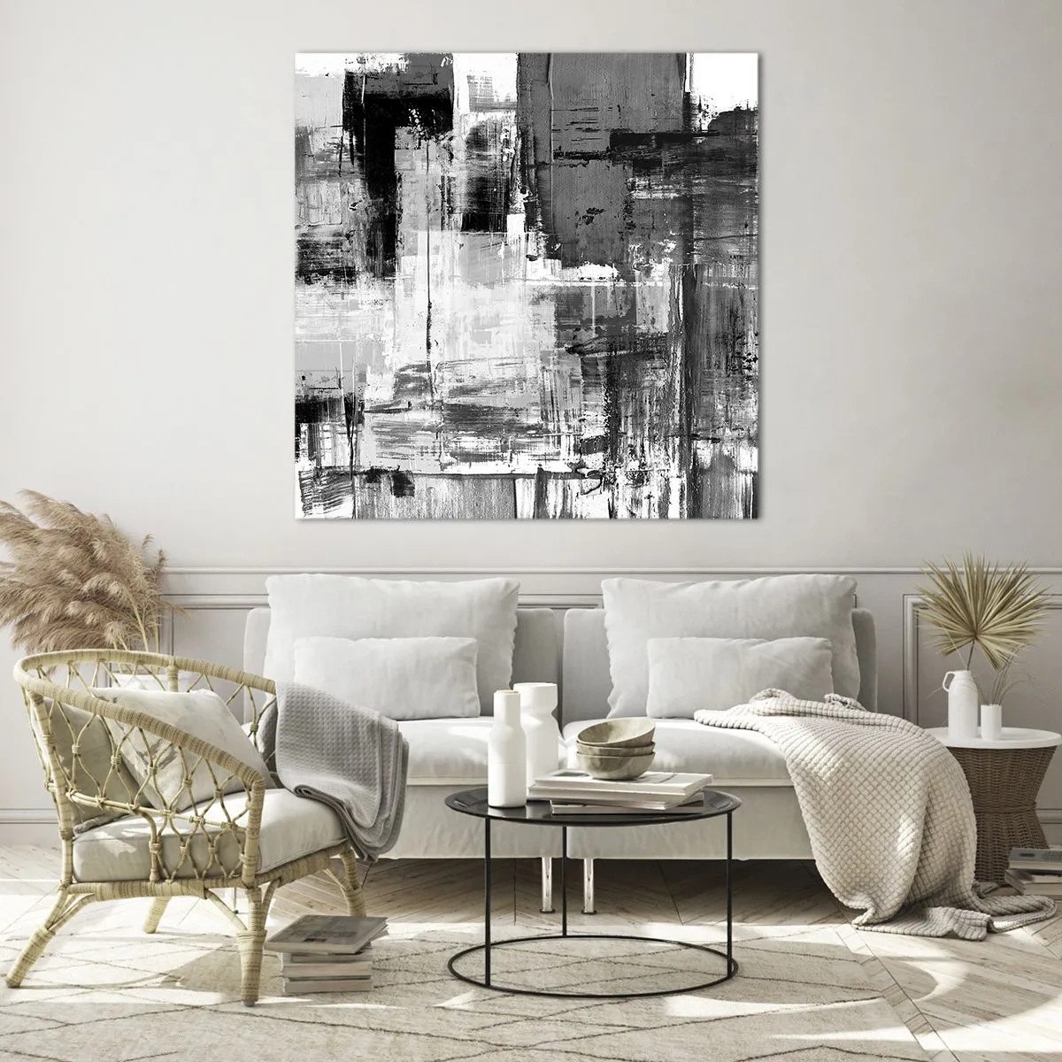 Üveg kép - A szürke szép - 70x70 cm