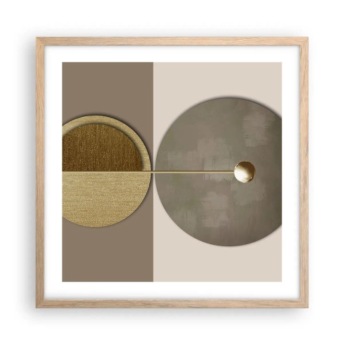 Poszter világos tölgy keretben - Tökéletes egyensúly - 50x50 cm