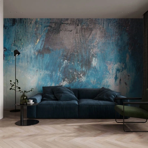 Fotótapéta Premium Sand - Kék rapszódia - Absztrakció, Darab, Modern művészet - 100x70 cm