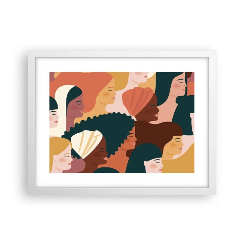 Poszter fekete keretben - Csak a nőiesség - 40x30 cm