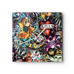 Falióra, Óra - A tetováló művész álma - 30x30 cm