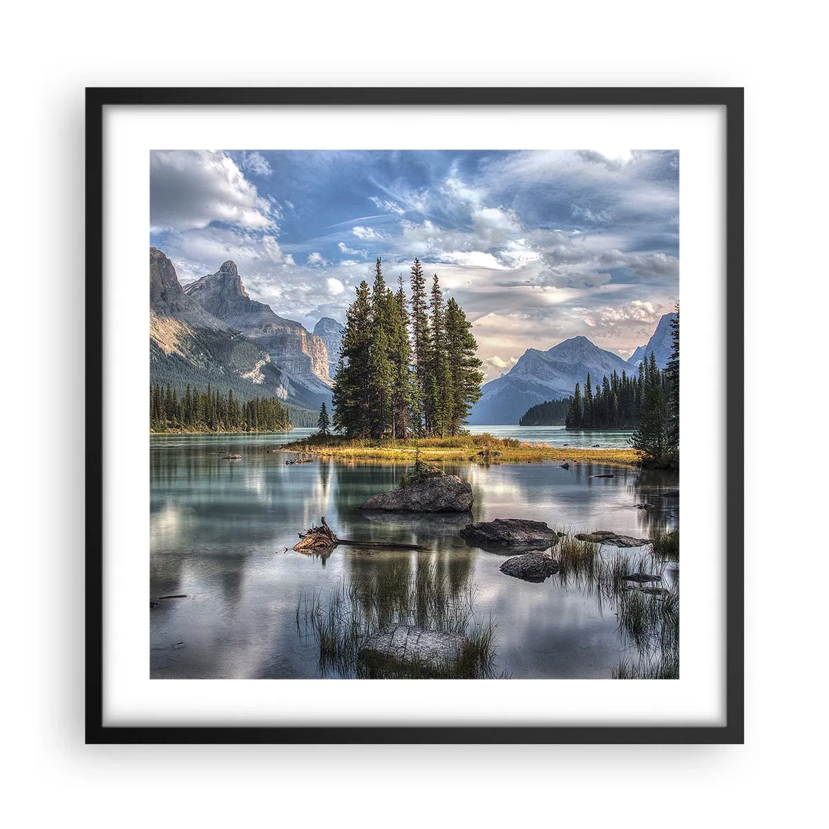 Poszter fehér keretben - A nagy és tiszta víz mellett... - 50x50 cm