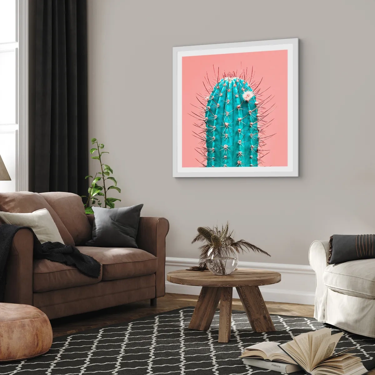 Poszter fekete keretben - Csak nézz - 60x60 cm