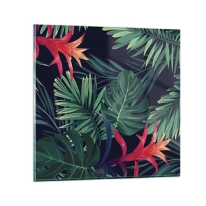 Üveg kép - Zölden égni - 70x70 cm