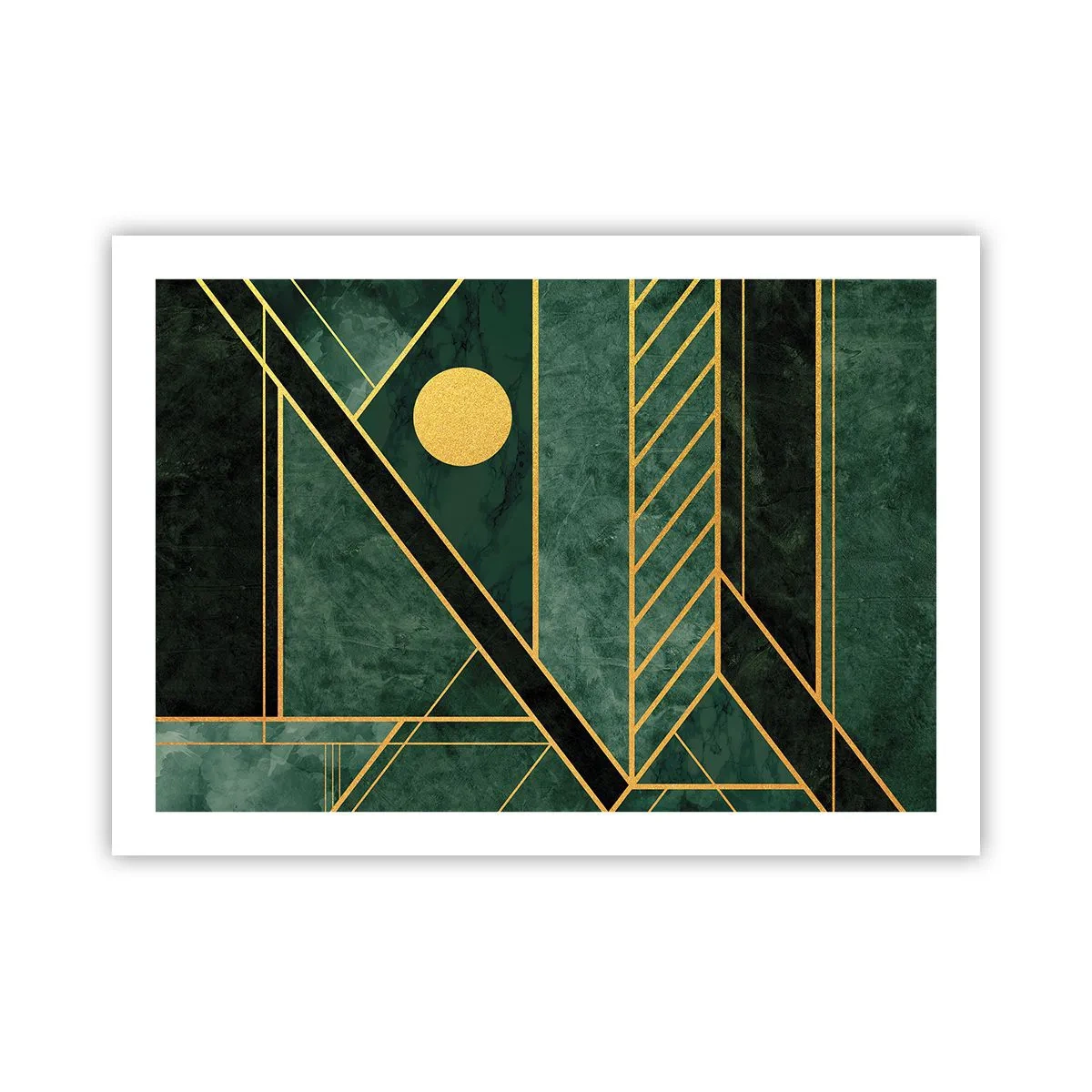 Poszter - Az arany és azúrkék dinamikája - 70x50 cm